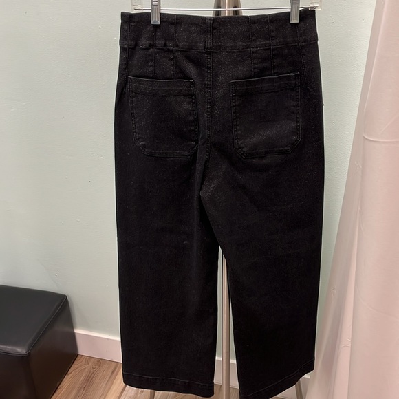 ✨ Anthro The Colette Sparkle Edition Cropped Wide-Leg Jeans by Maeve - Picture 9 of 11